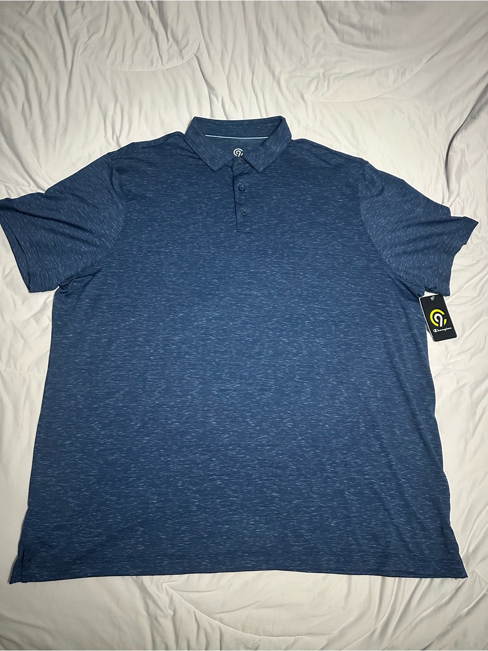 Champion Men's Blue Heather Polo